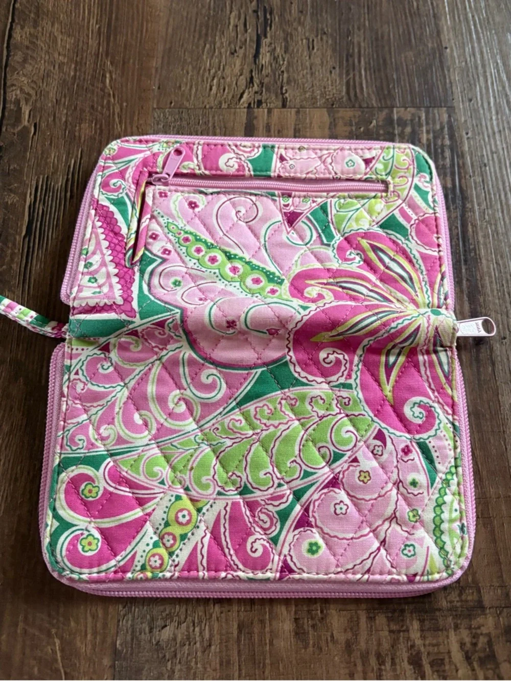 Vera Bradley Pinwheel Pink Zip Wallet - Picture 7 of 10